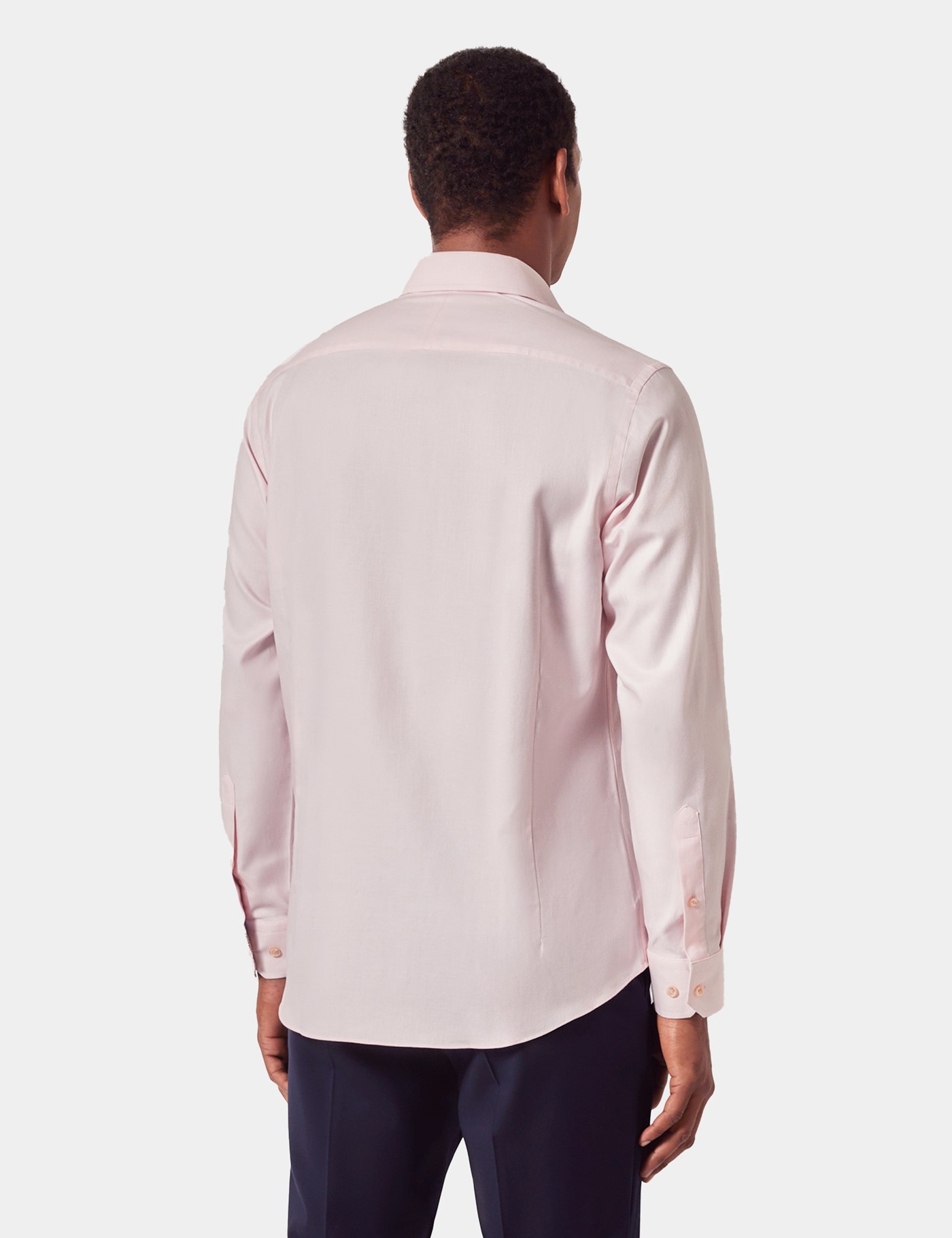 Hawes & Curtis Slim Fit Pink Curtis Shirt | Contrast Detail Size: XXXL image 4