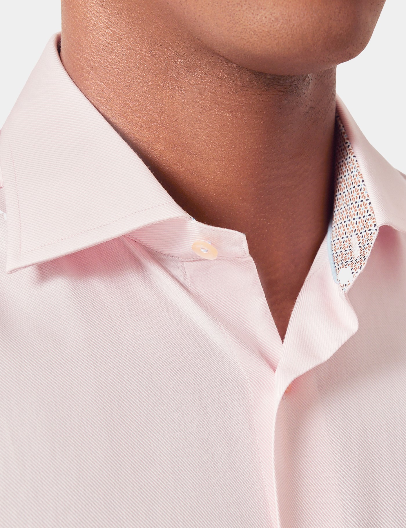 Hawes & Curtis Slim Fit Pink Curtis Shirt | Contrast Detail Size: XXXL image 2