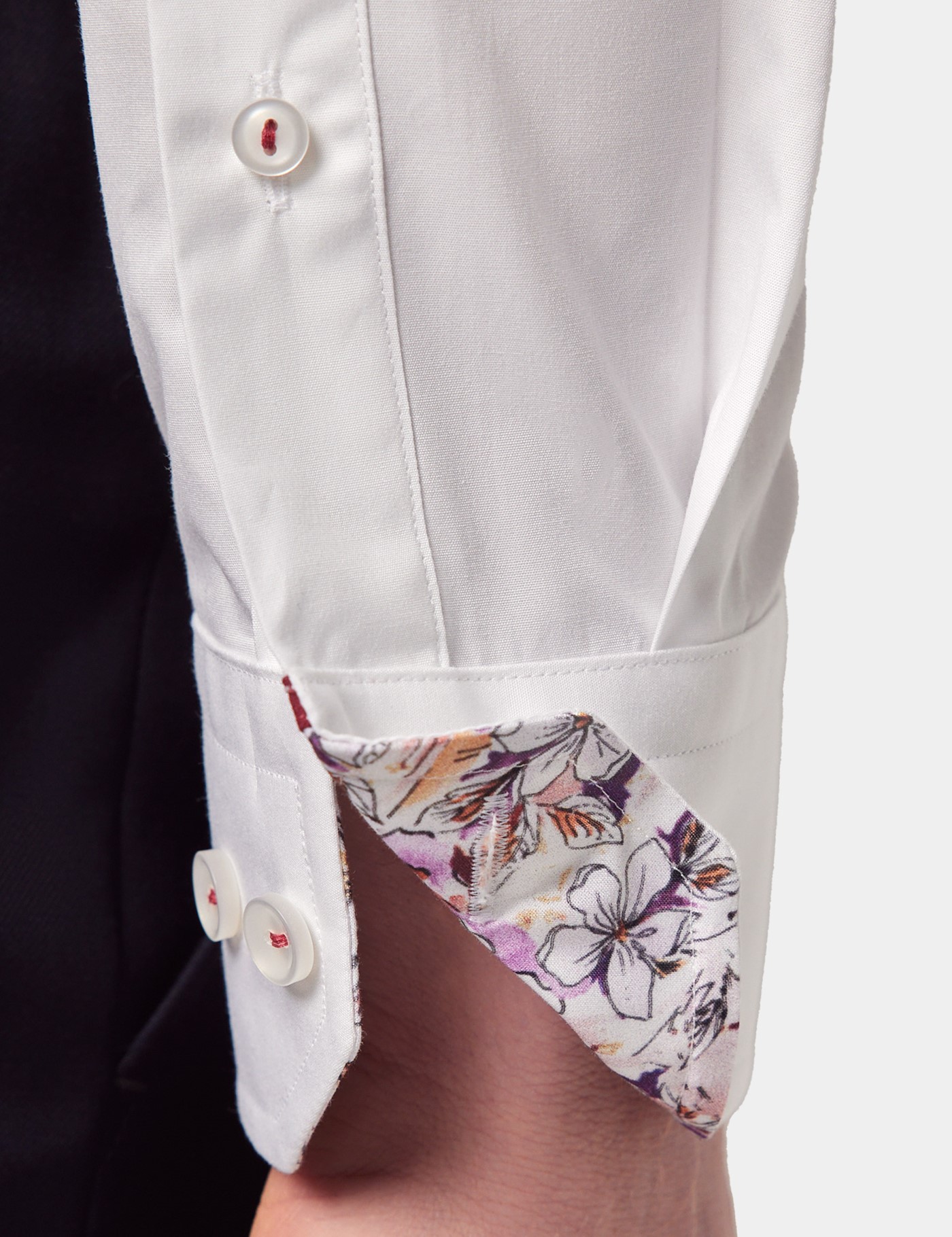 Hawes & Curtis Slim Fit White Curtis Shirt | Contrast Detail Size: XXXL image 4