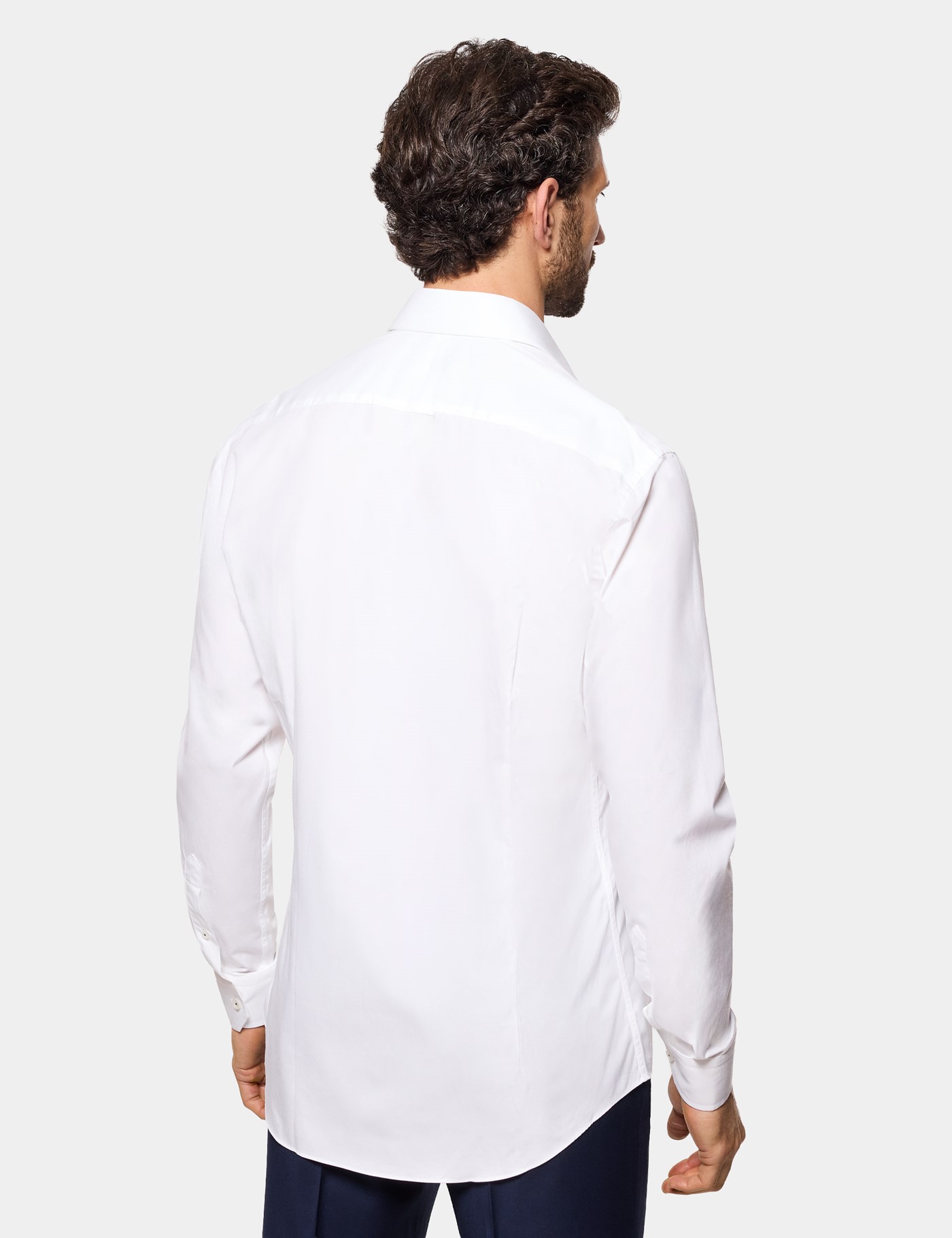 Hawes & Curtis Slim Fit White Curtis Shirt | Contrast Detail Size: XL image 4