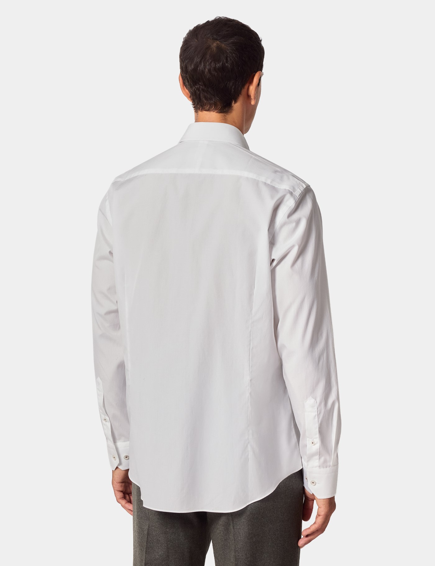 Hawes & Curtis Slim Fit White Curtis Shirt | Contrast Detail Size: XL image 3