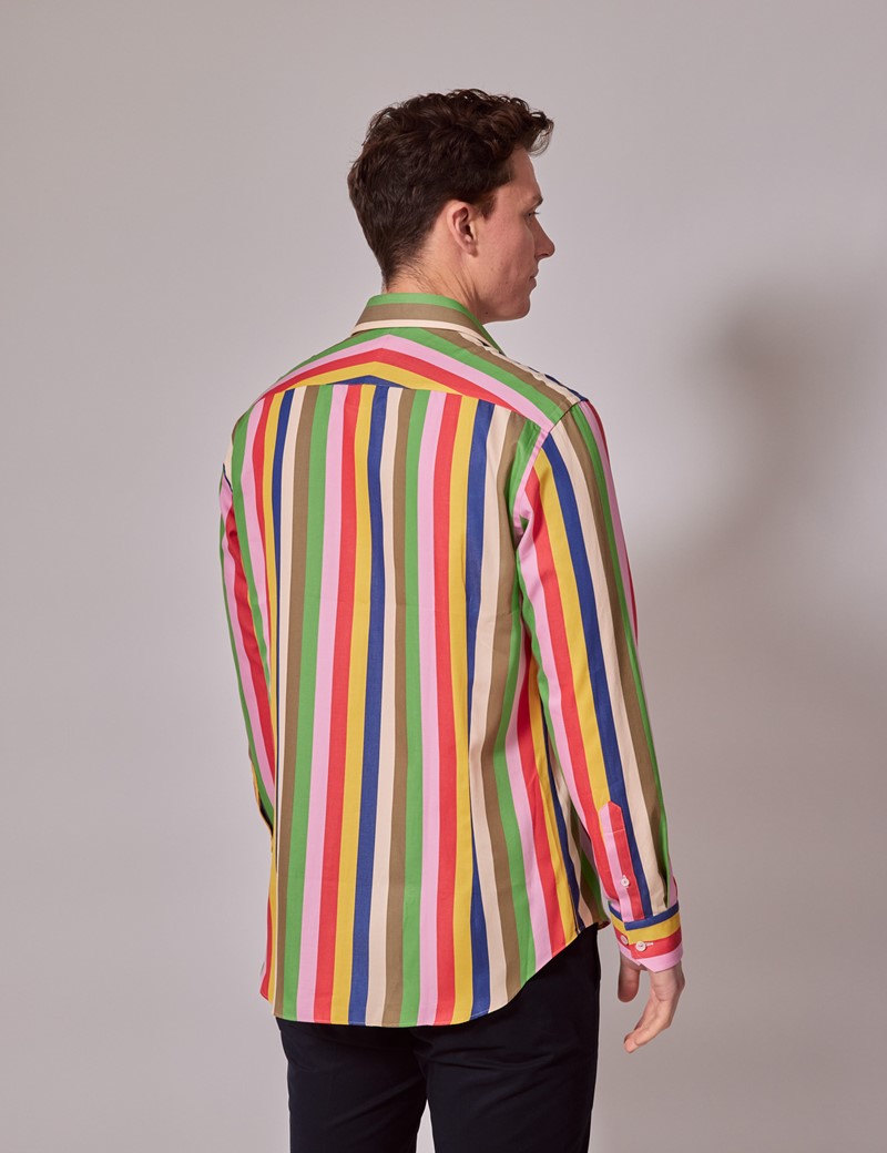 rainbow striped shirt mens