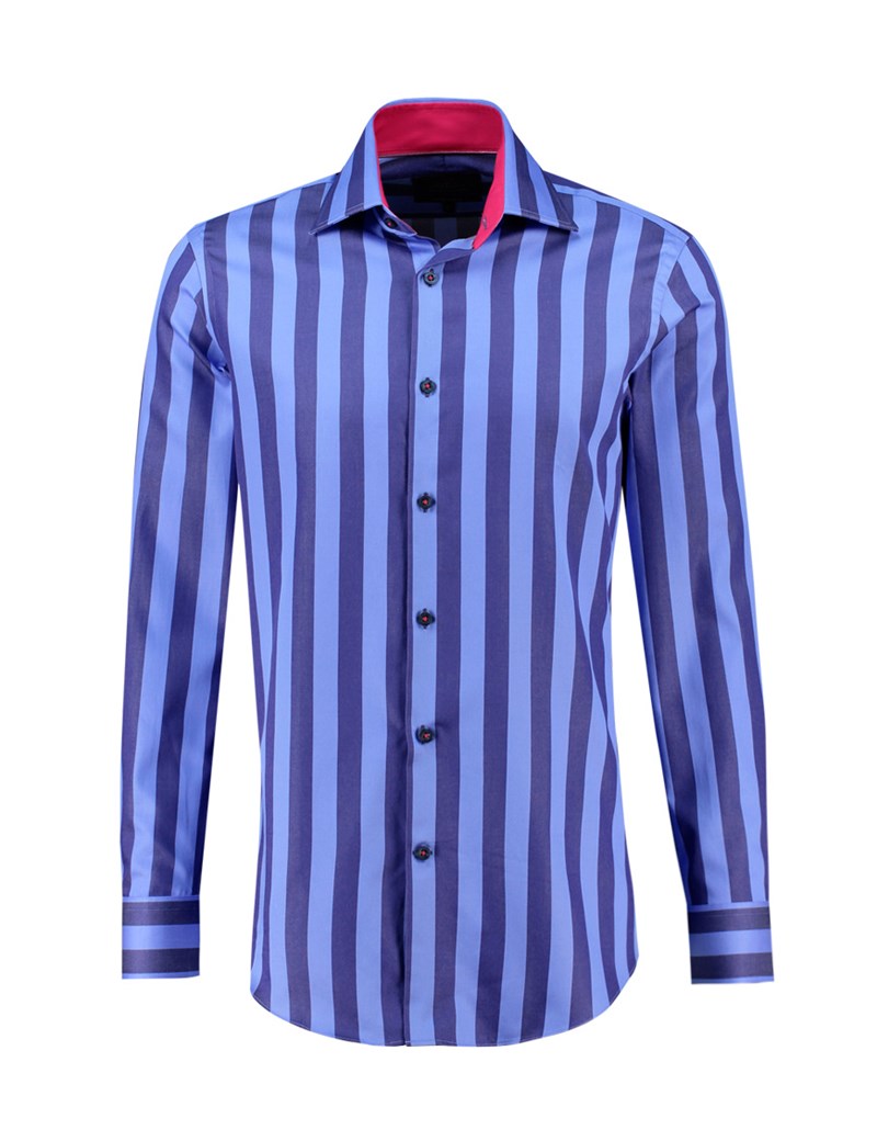 mens blue stripe shirt