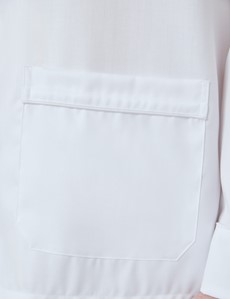 Men’s White Herringbone Cotton Pyjamas