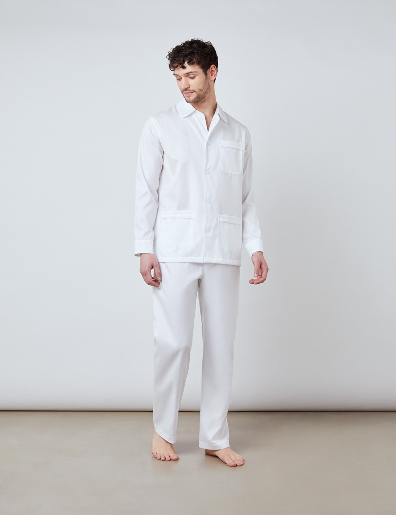 Moschino Baumwolle Pyjama in Weiß für Herren Herren Bekleidung Nachtwäsche Schlafanzüge und Loungewear 