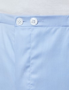 Men’s Blue Herringbone Cotton Pyjamas