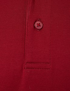 Rust Mercerised Egyptian Cotton Single Jersey Short Sleeve Polo Shirt