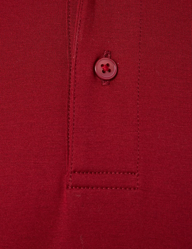 Rust Mercerised Egyptian Cotton Single Jersey Short Sleeve Polo Shirt
