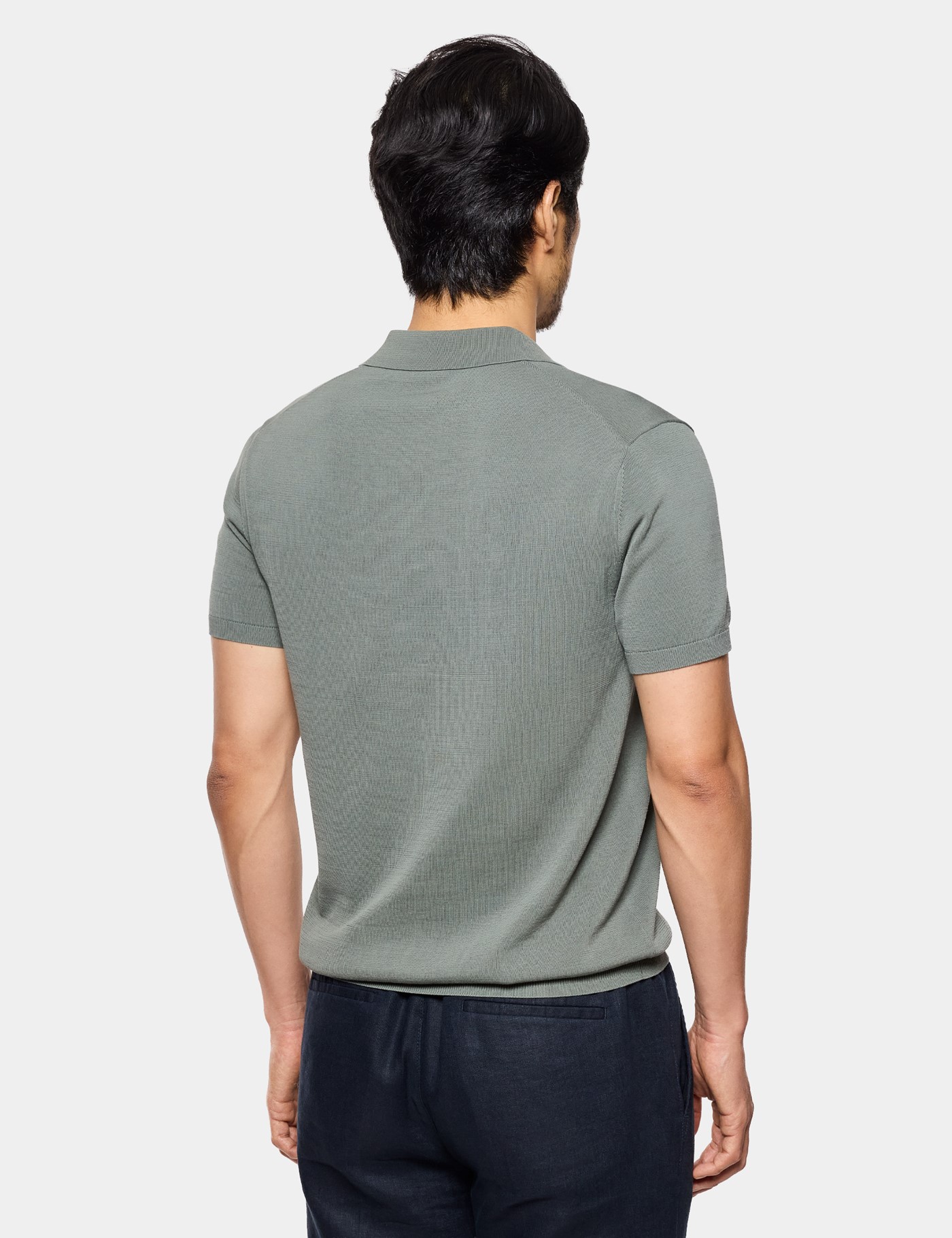 Hawes & Curtis Dark Sage Premium Knit Polo Shirt Size: Medium image 4