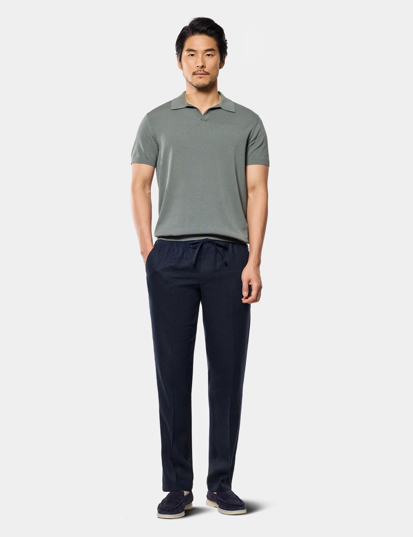 Hawes & Curtis Dark Sage Premium Knit Polo Shirt Size: Medium image 2