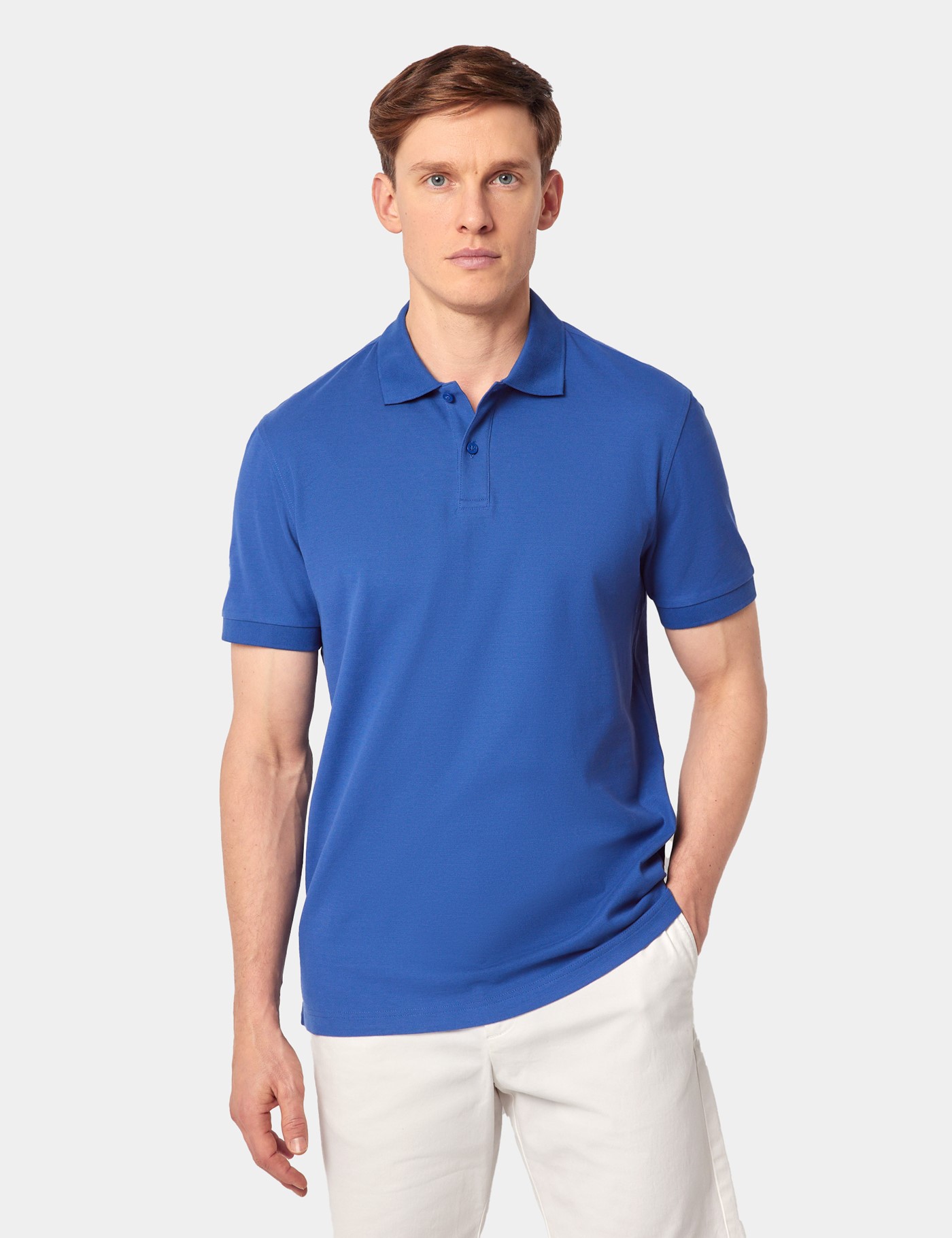 & Slim Fit Royal Blue Polo Shirt