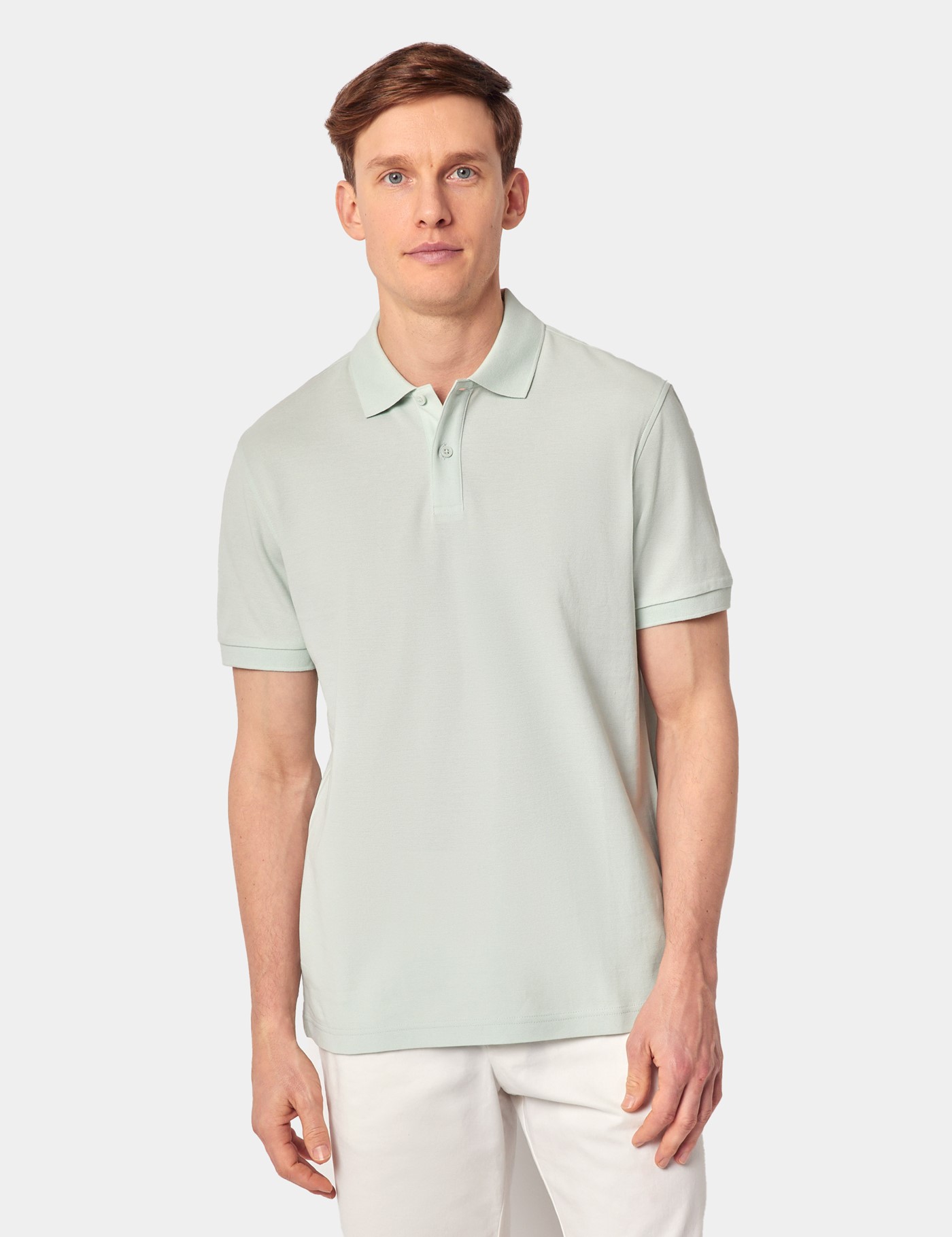 & Slim Fit Light Green Polo Shirt