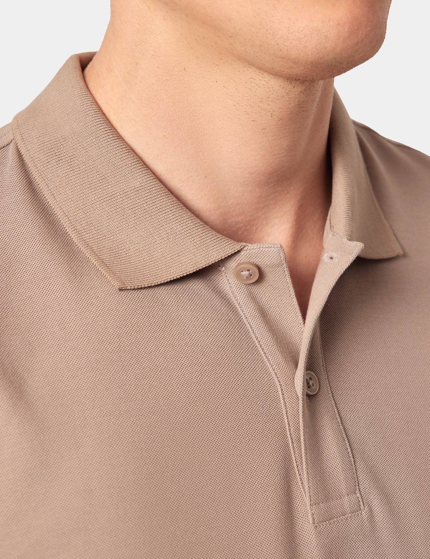 Hawes & Curtis Dark Beige Piqué Polo Shirt Size: XL image 2