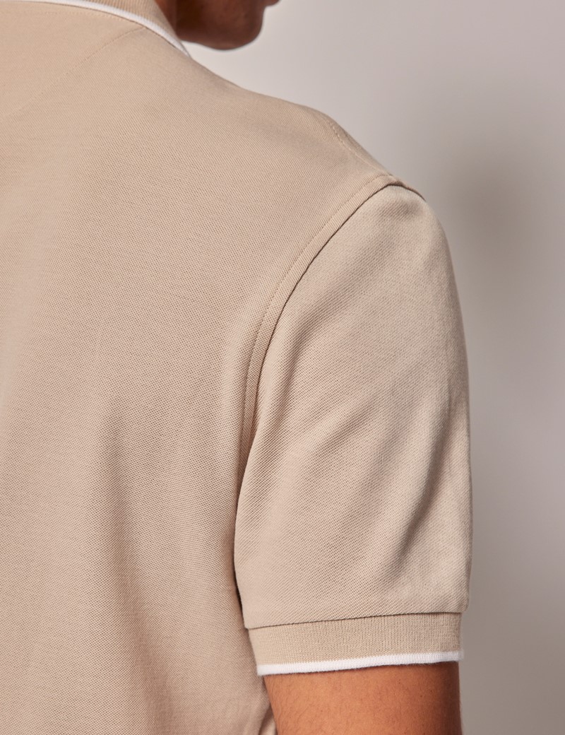 Rifle Beige Cotton Men's Polo