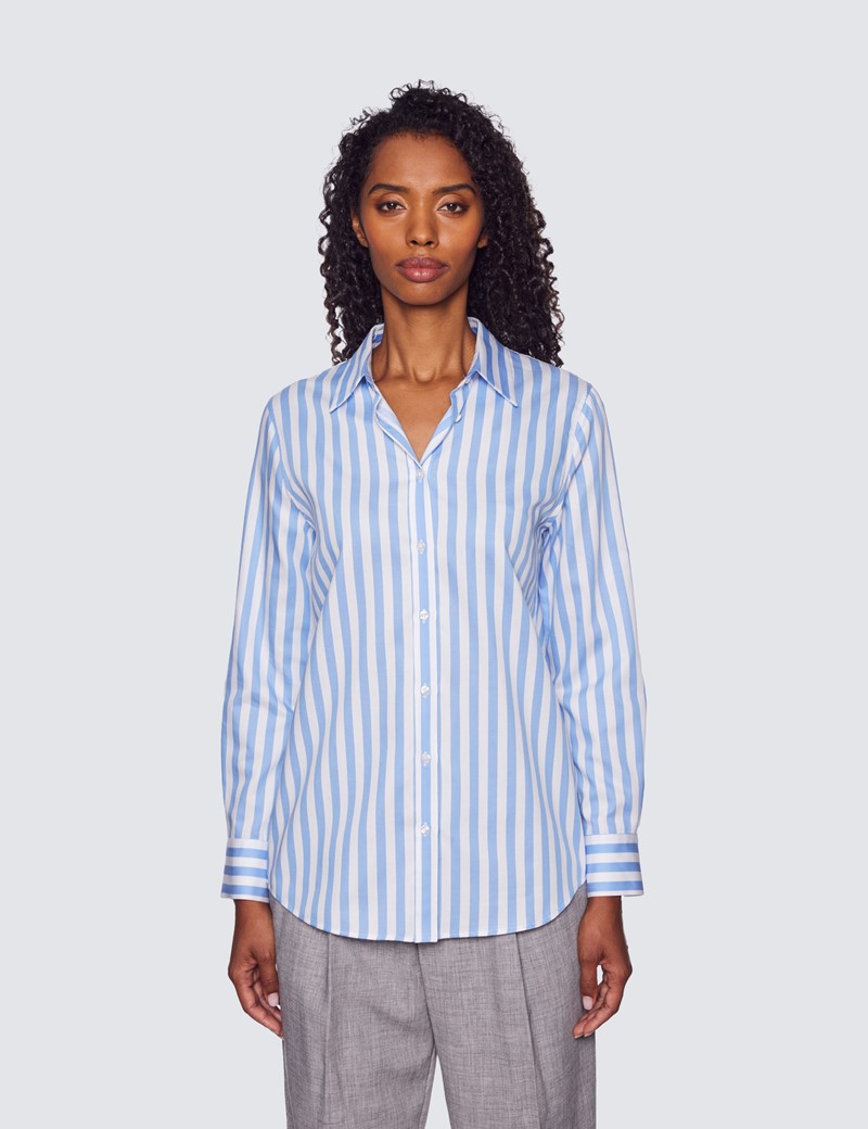Women's Blue \u0026 White Bengal Stripe 