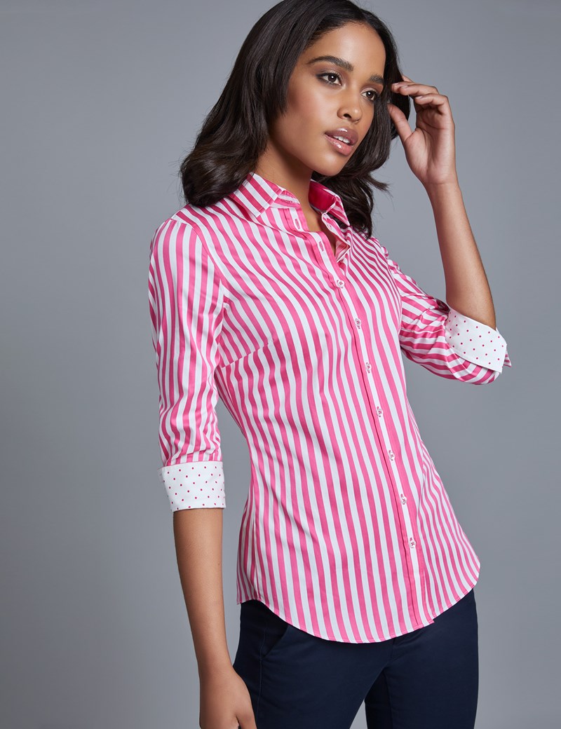 pink formal shirt women's