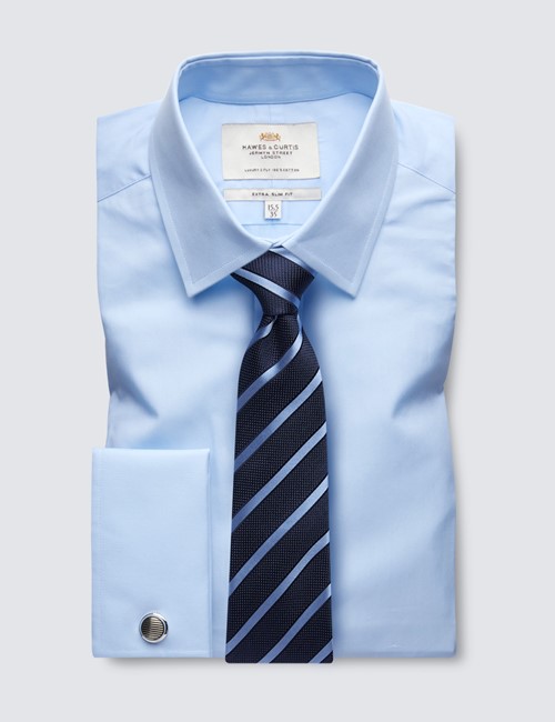 Formal Blue Extra Slim Shirt - Double Cuffs