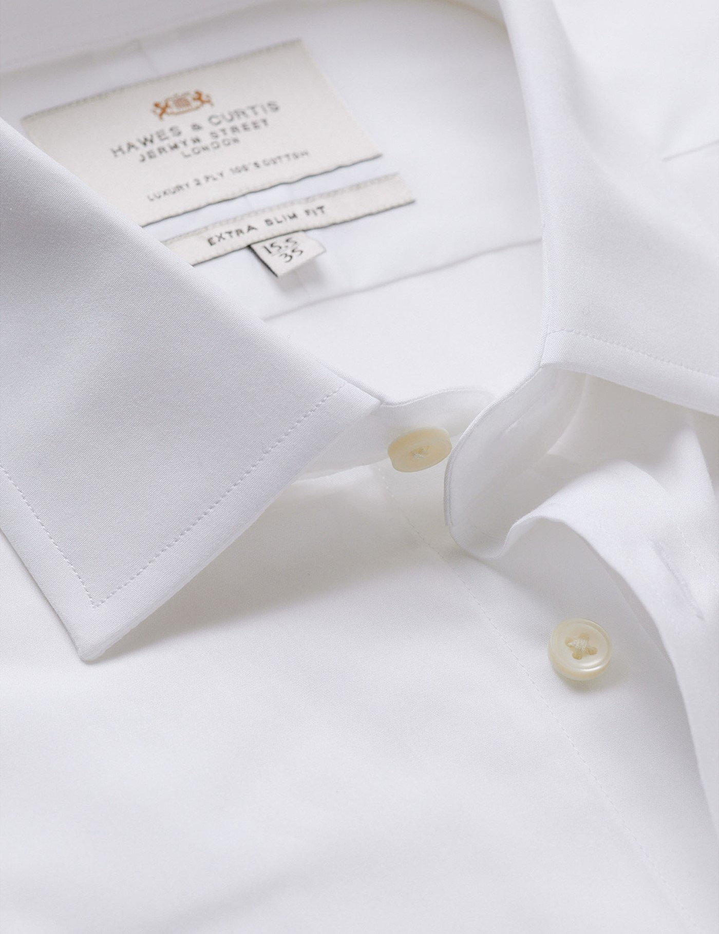 & Extra Slim Fit Poplin Shirt 15.5" collar 36" sleeve