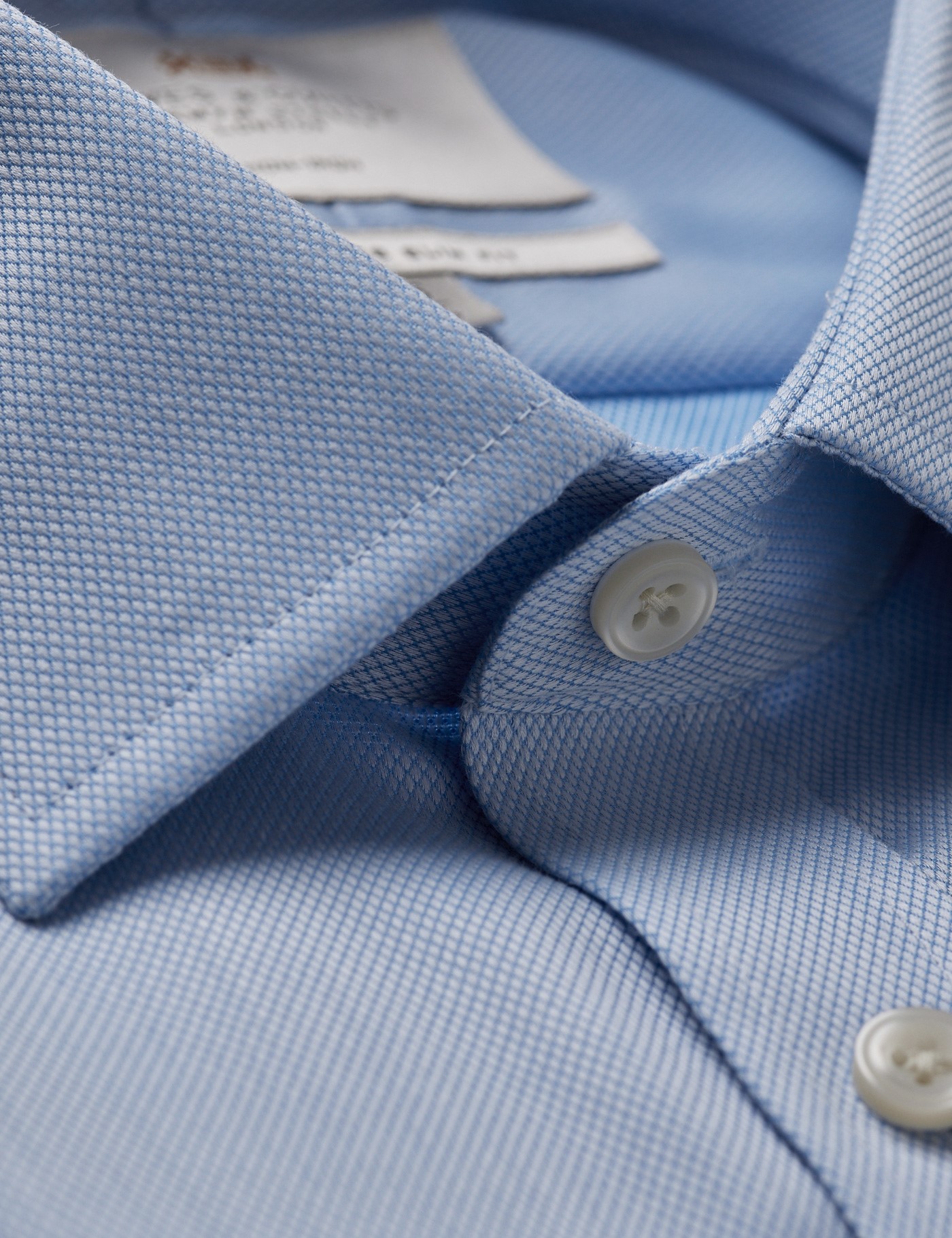& Extra Slim Fit Pique Non Iron Shirt 16.5" collar 37" sleeve