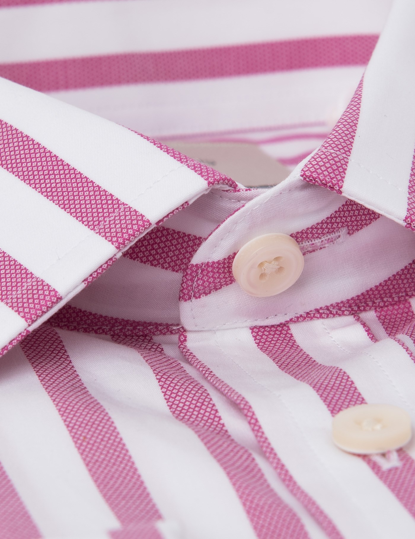 Men's Formal Pink & White Stripe Extra Slim Fit Shirt Double Cuff