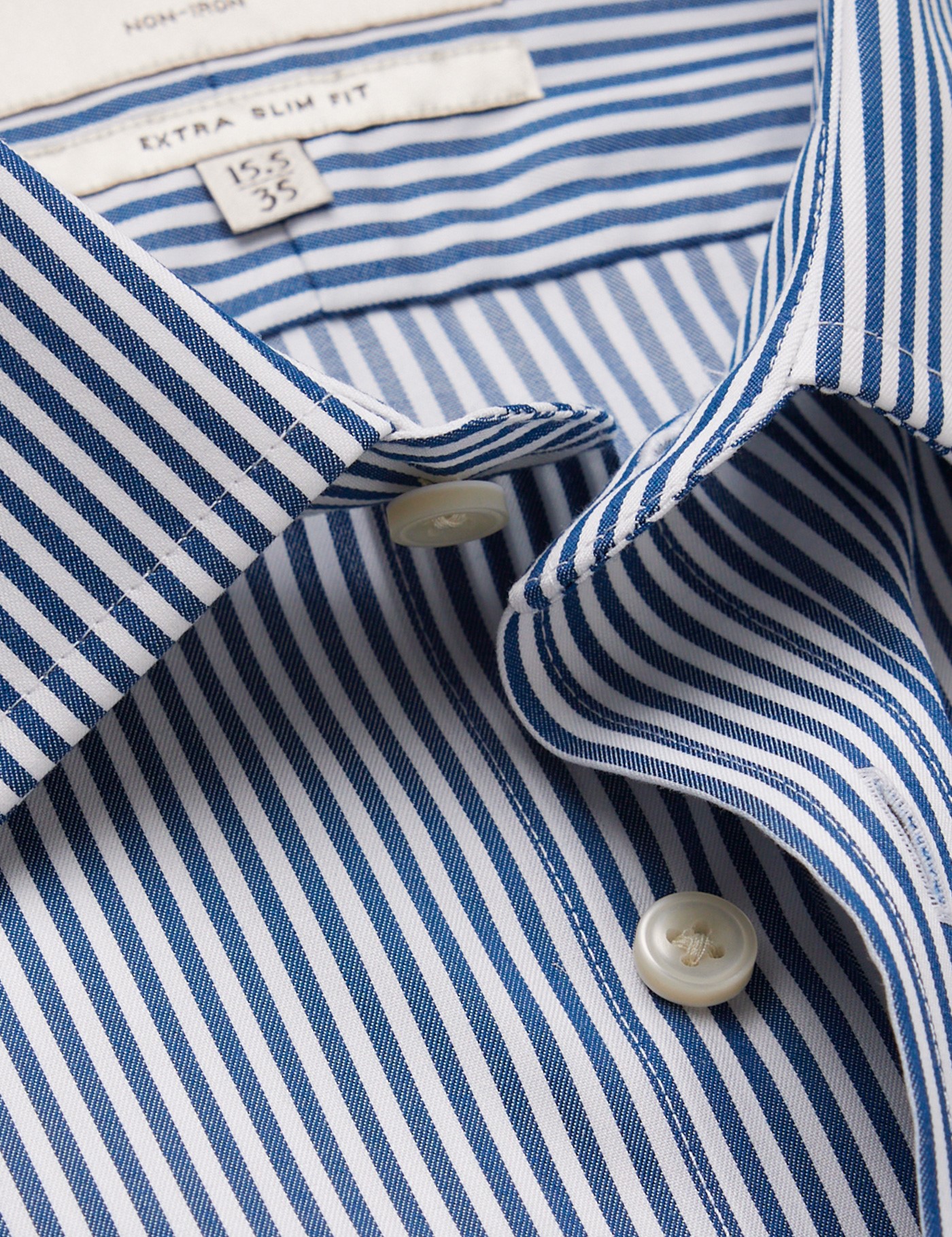 Navy Bengal Stripe Cotton Dress Shirt