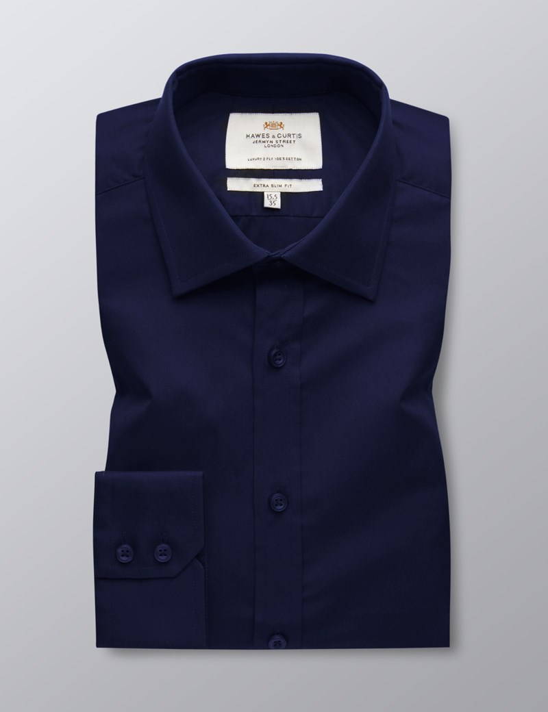 navy poplin