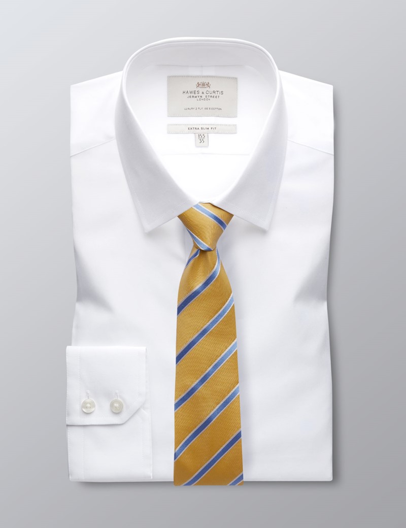 extra slim fit white dress shirt