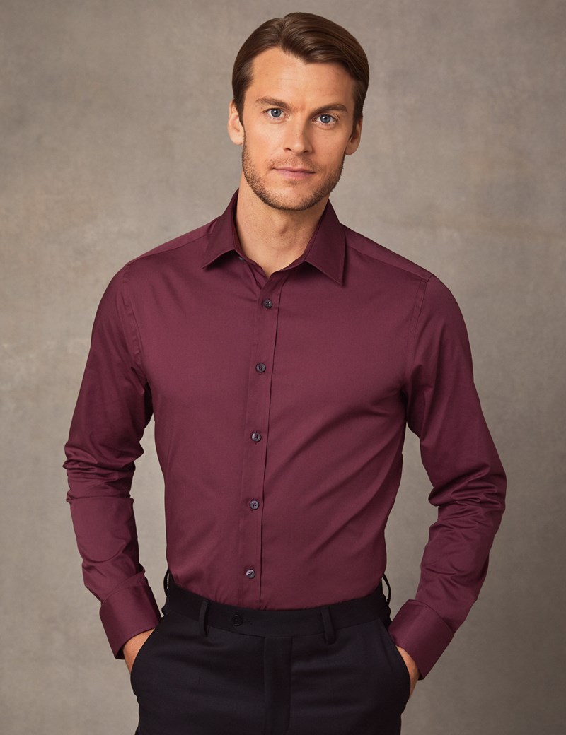 wine colored men's dress shirts