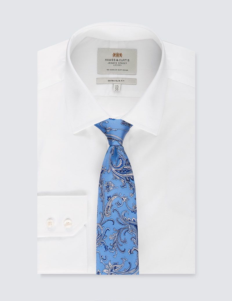 men's white stretch dress shirt