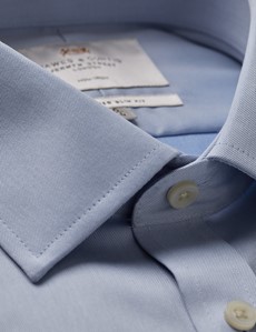 Men's Non-Iron Blue Fine Twill Extra Slim Fit Shirt
