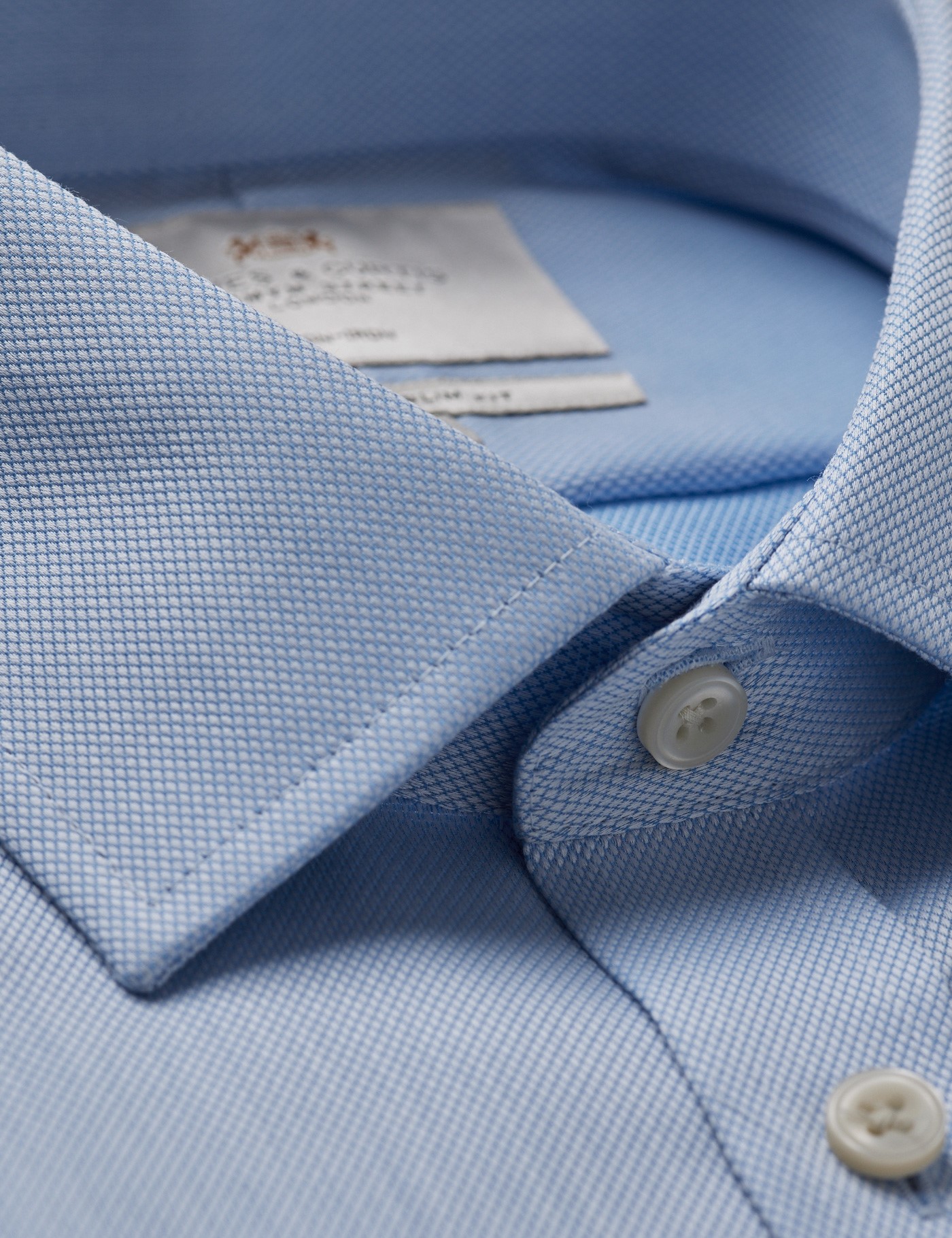 & Extra Slim Fit Pique Non Iron Shirt 16.5" collar 36" sleeve