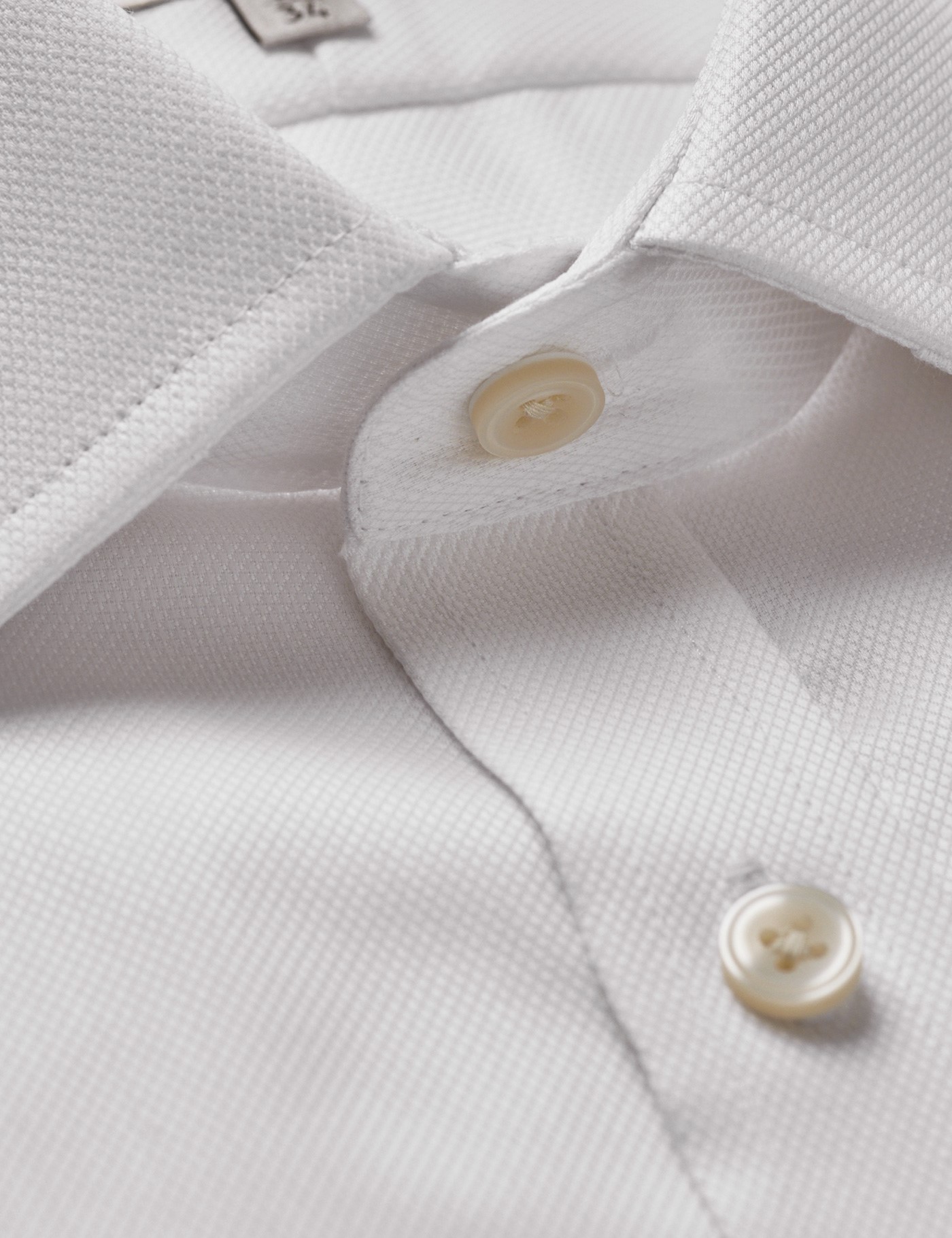 & Extra Slim Fit Pique Non Iron Shirt 15.5" collar 34" sleeve