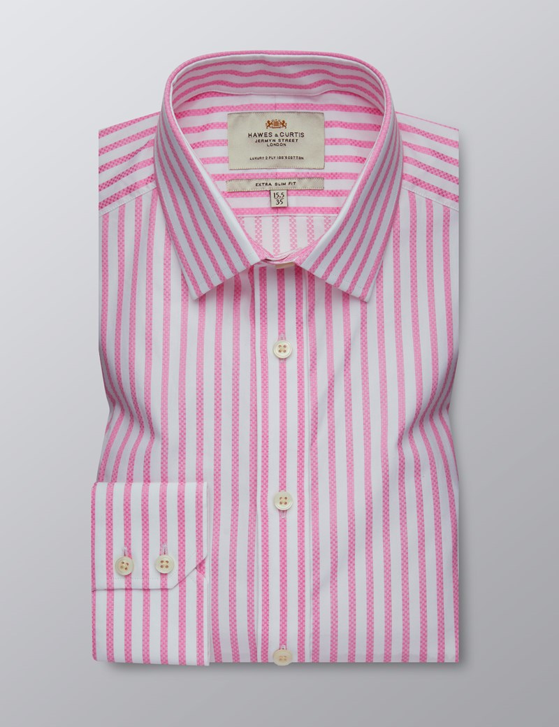 pink white stripe shirt