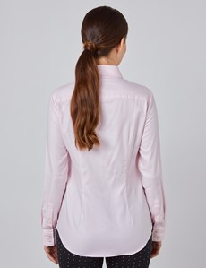 Women's Executive Pink Twill Semi Fitted Shirt - Single Cuff | Hawes ...