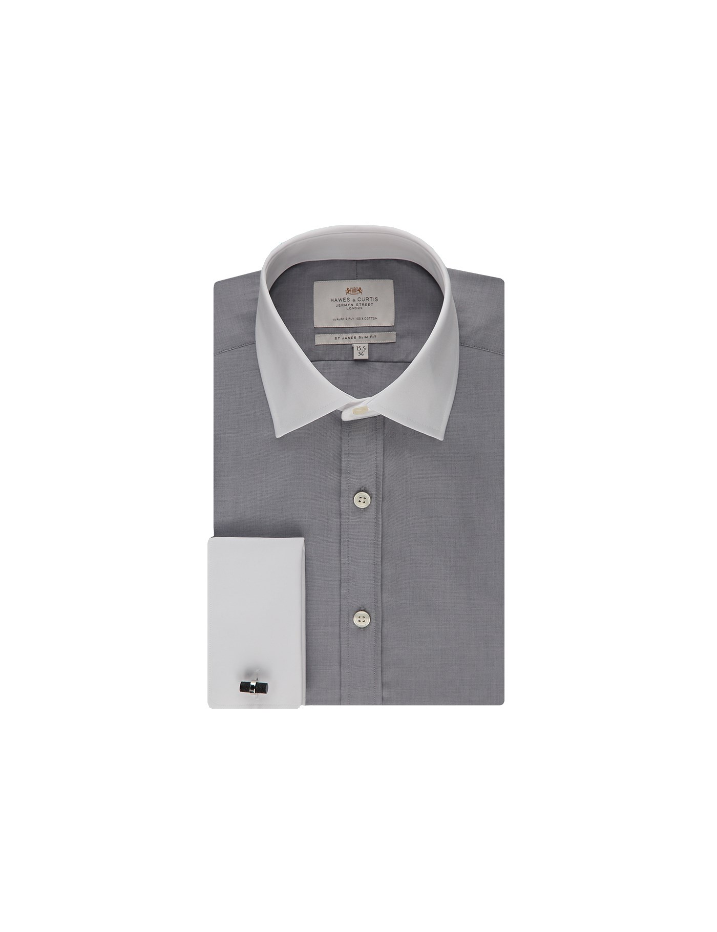 grey double cuff shirt