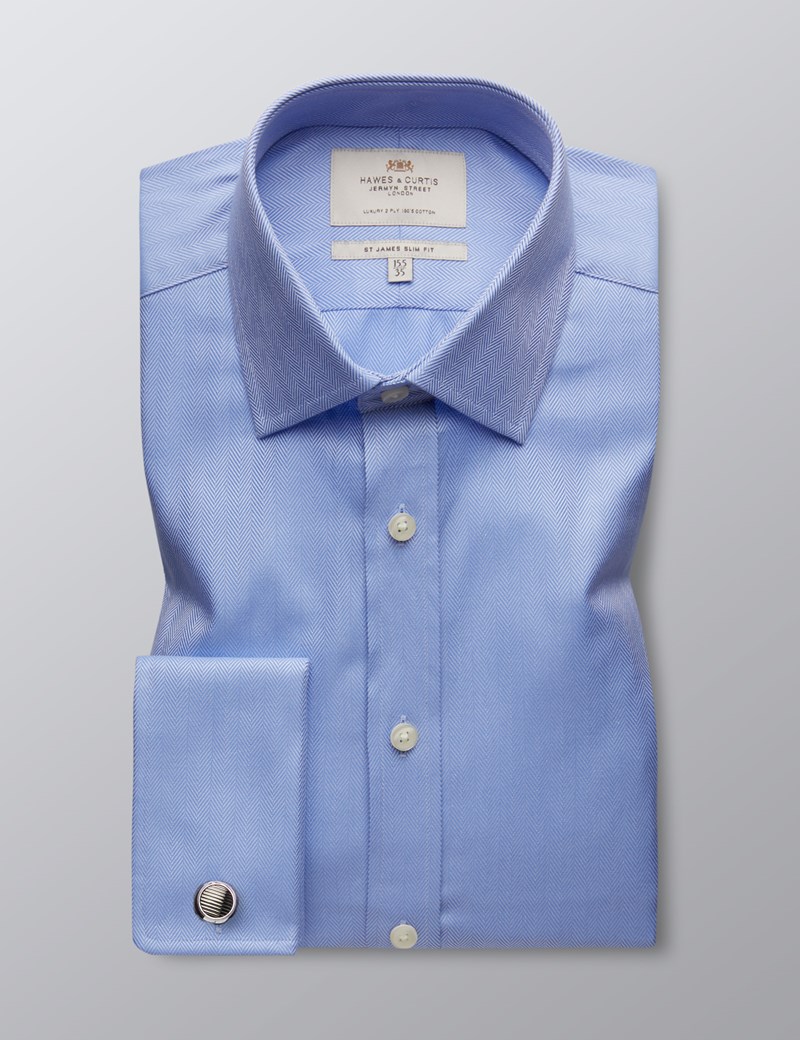 blue herringbone shirt