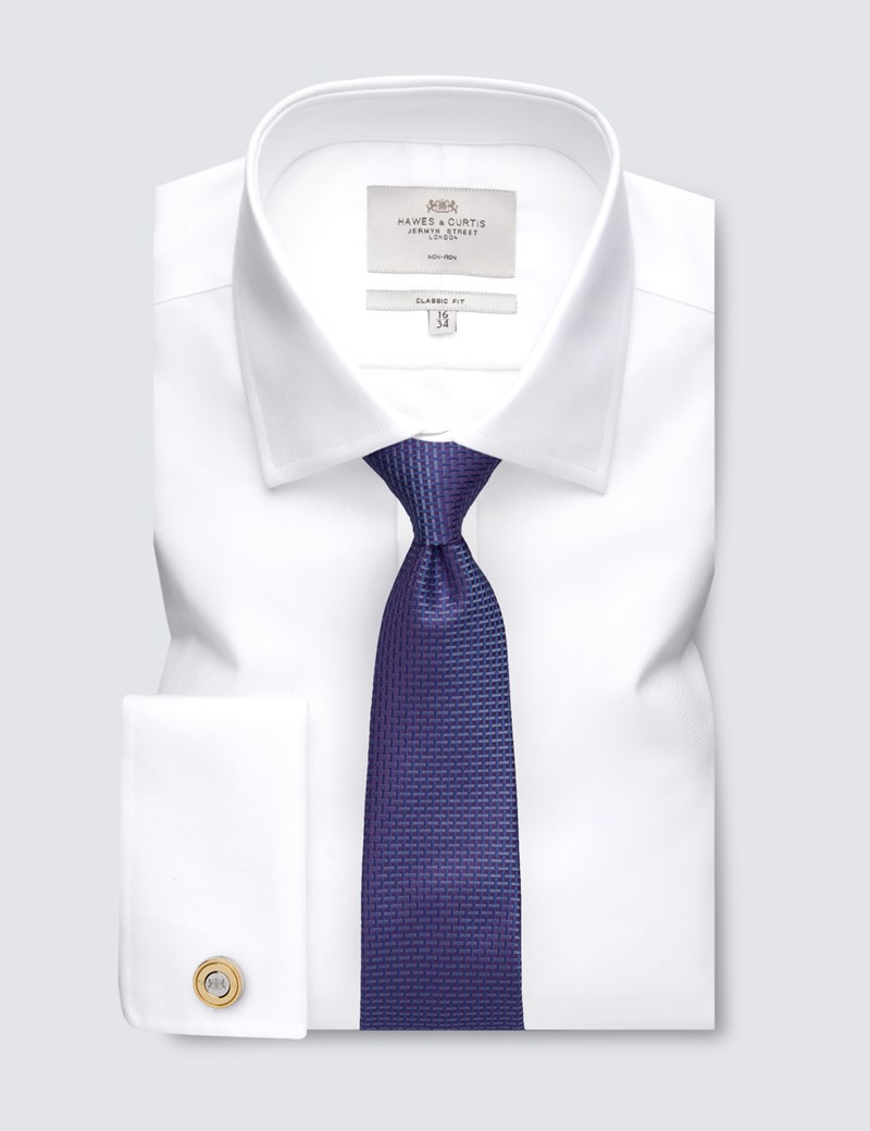 Men Mondego 100% Cotton Dress Formal Classic shirt Long Sleeves A200 White Twill 