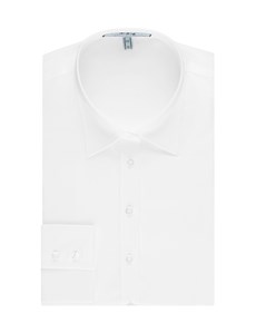 Women's White Poplin Semi-Fitted Shirt - Single Cuff