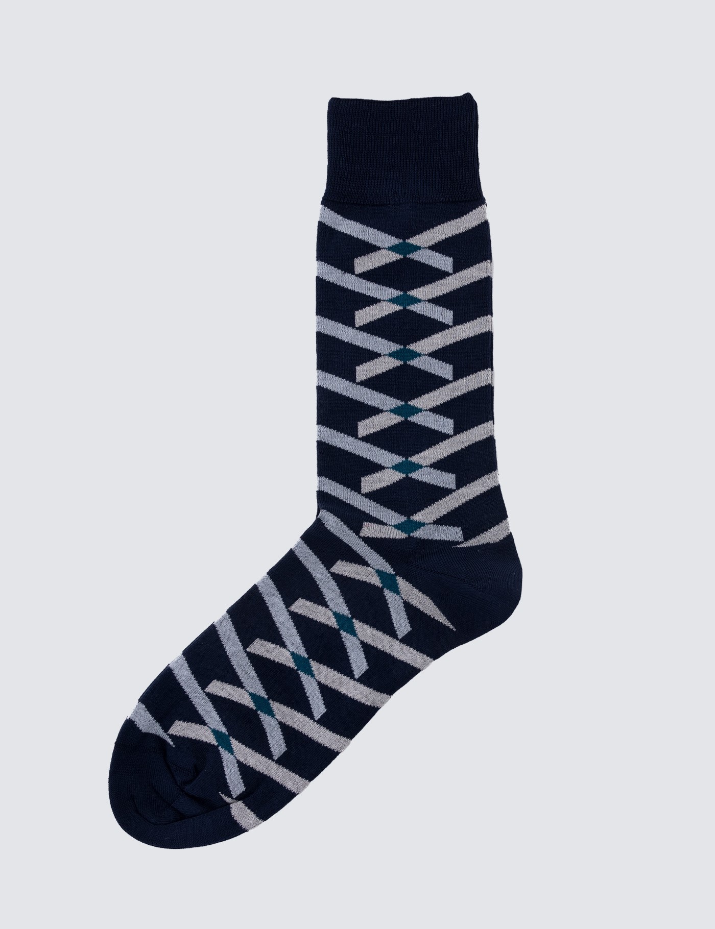 Men's Navy Cross Cotton Socks