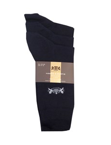 Men's Navy Cotton Rich Socks -  3 Pair Pack