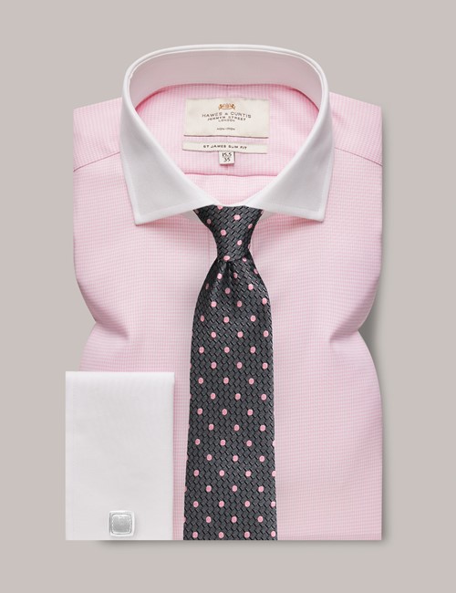 White Contrast Collar Shirts  Men's Shirts - Hawes & Curtis