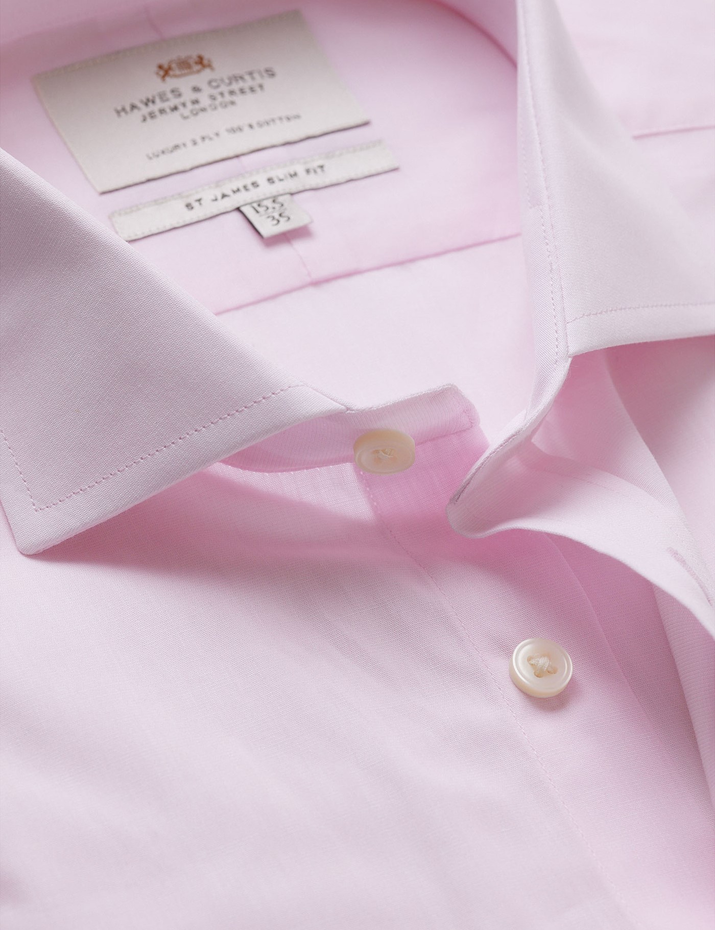 & Slim Fit End On End Shirt 17.5" collar 37" sleeve