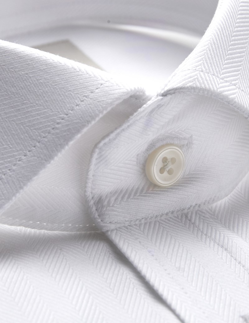 White Slim Shirt with French Cuff | Hawes and Curtis