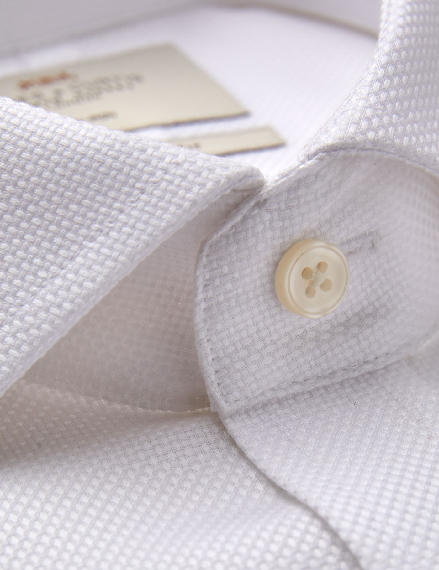 & Slim Fit Fabric Interest Non Iron Shirt 15.5" collar 34" sleeve