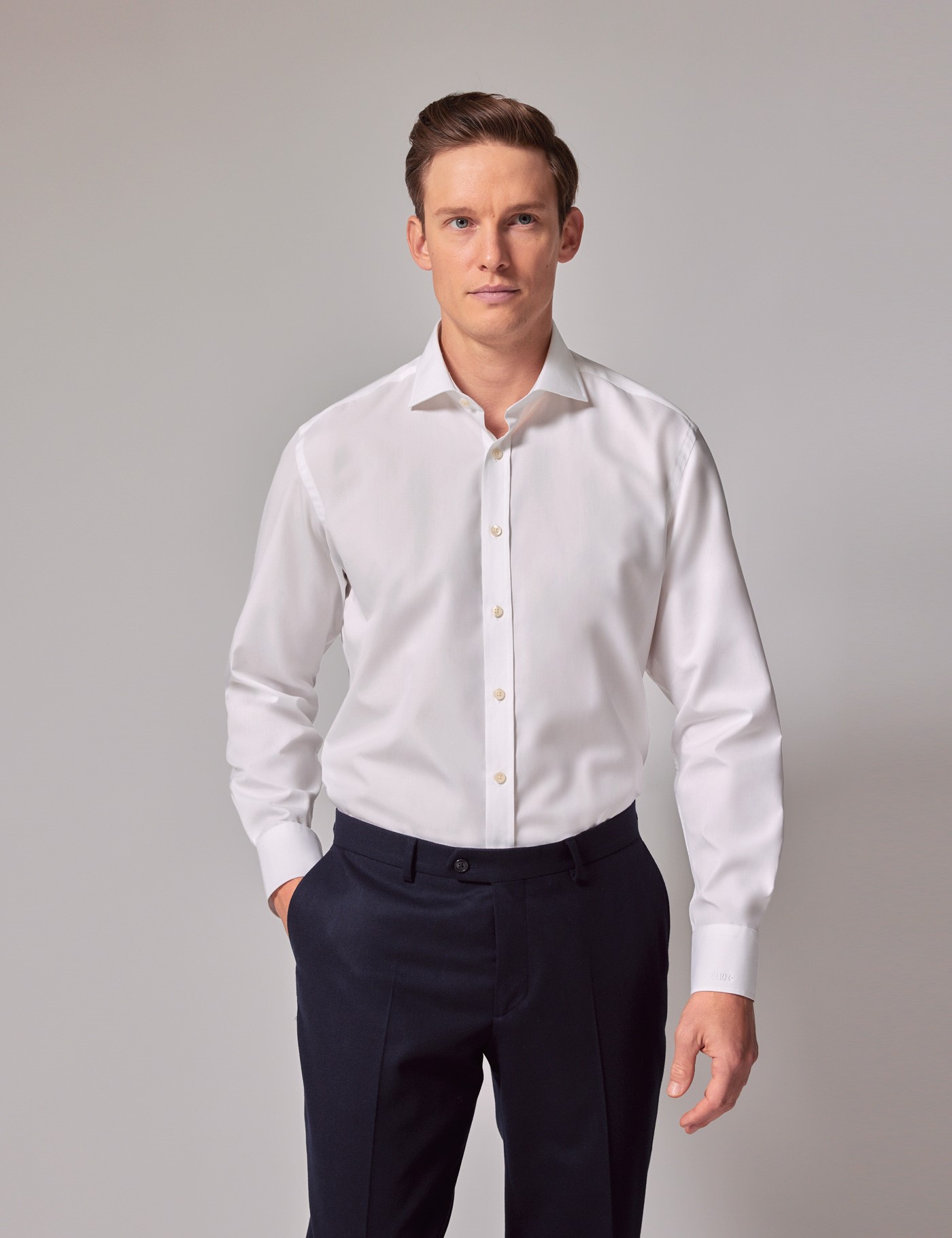 & Slim Fit Poplin Shirt 110th Anniversary 15.5" collar 36" sleeve