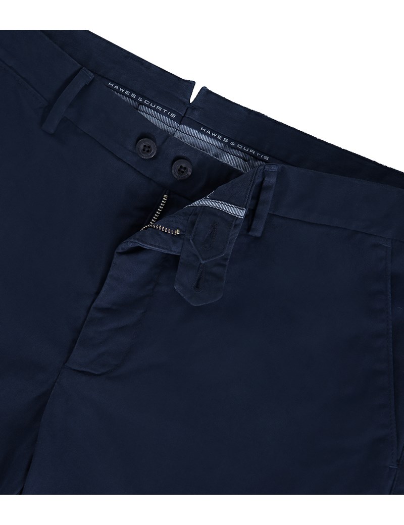 Herren Shorts – Slim Fit – Garment Dye – Marineblau