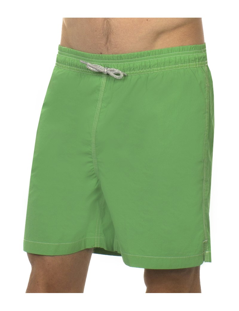 Men's Green Garment Dye Swim Shorts Hawes & Curtis