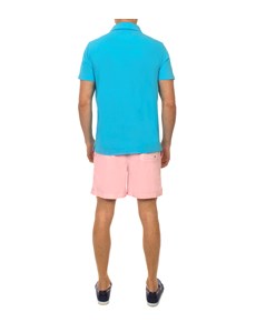 Plain Pink Garment Dye Swim Shorts