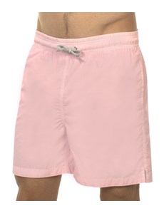 Plain Pink Garment Dye Swim Shorts