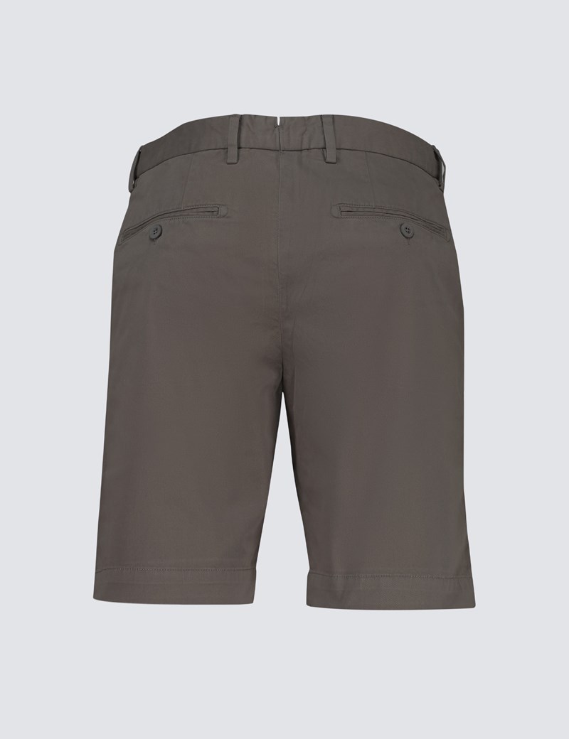 Herren Shorts – Slim Fit – Garment Dye – Braun
